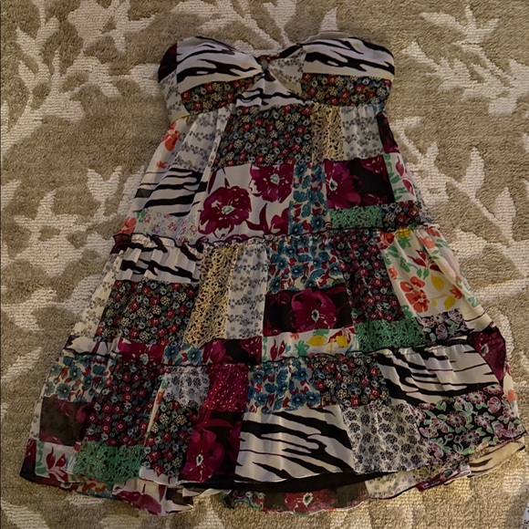 Guess Colorful Strapless Mini Dress - Picture 2 of 7